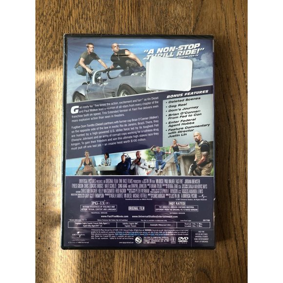 Fast Five DVD Extended Edition  "The Best In The Series"  PG-13 Movie - Picture 2 of 2